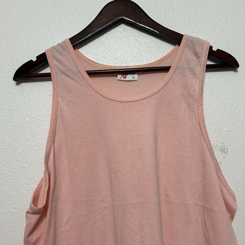 Sunbelt Sportswear‎ Pink Tank Top Womens Size XL Vintage 90s Made in USA - Picture 2 of 5